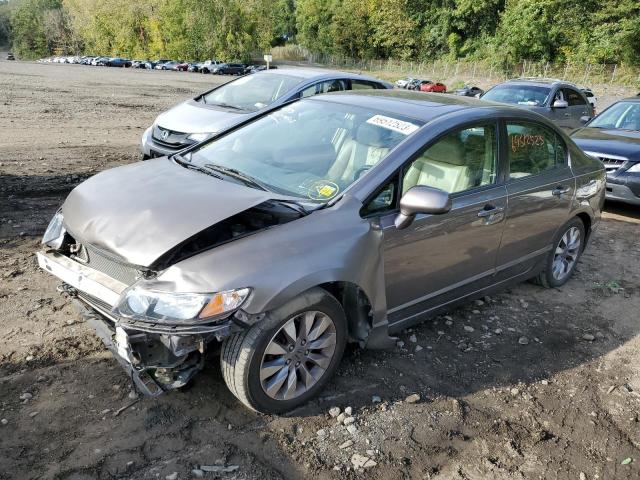 1HGFA16959L004934 - 2009 HONDA CIVIC EXL GRAY photo 1