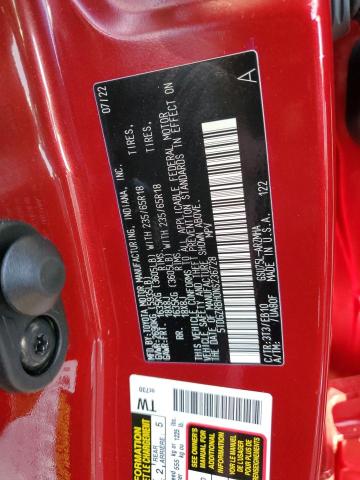 5TDGZRBH0NS236728 - 2022 TOYOTA HIGHLANDER XLE წითელი ფოტო 13