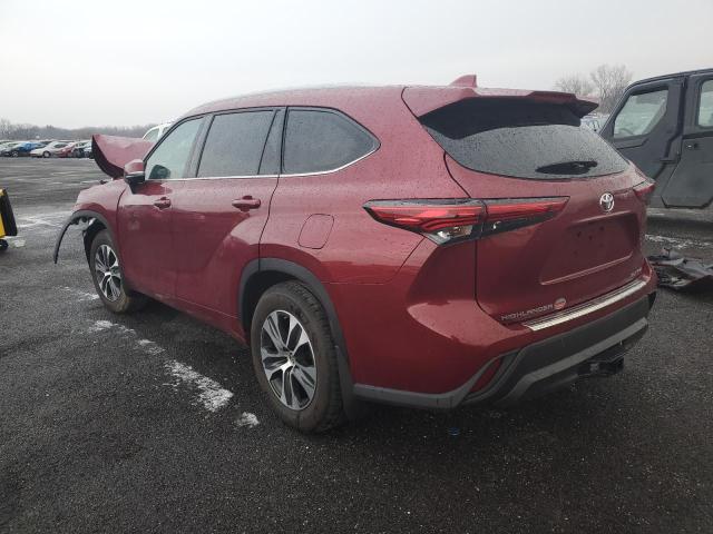 5TDGZRBH0NS236728 - 2022 TOYOTA HIGHLANDER XLE წითელი ფოტო 2