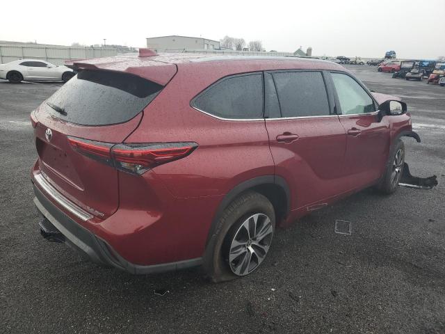 5TDGZRBH0NS236728 - 2022 TOYOTA HIGHLANDER XLE წითელი ფოტო 3