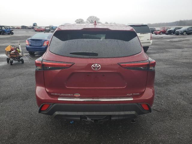 5TDGZRBH0NS236728 - 2022 TOYOTA HIGHLANDER XLE წითელი ფოტო 6