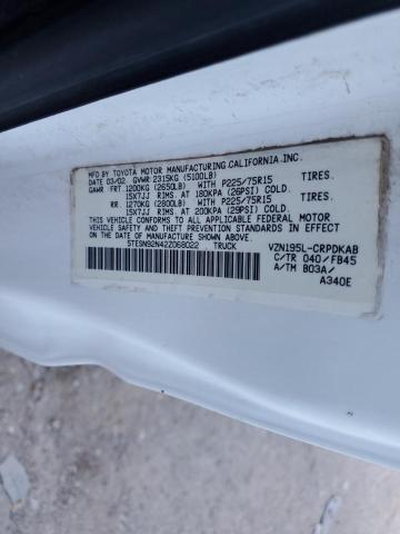 5TESN92N42Z068022 - 2002 TOYOTA TACOMA XTRACAB PRERUNNER 白色 照片 12