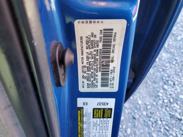 1NXBU4EE0AZ202609 - 2010 TOYOTA COROLLA BASE Կապույտ լուսանկար 12