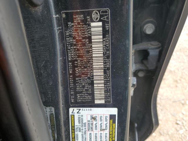 2T1KR32E86C594876 - 2006 TOYOTA COROLLA MA XR BLACK photo 12