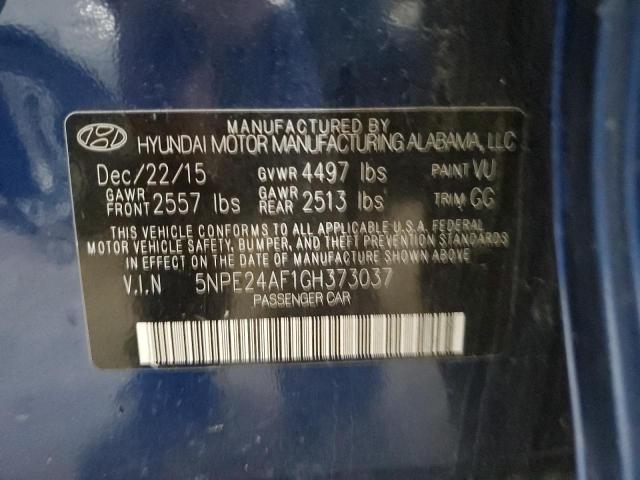 5NPE24AF1GH373037 - 2016 HYUNDAI SONATA SE 蓝色 照片 12