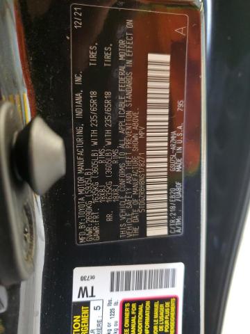 5TDGZRBH8NS178271 - 2022 TOYOTA HIGHLANDER XLE Սև լուսանկար 14