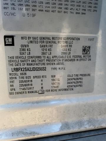 LRBFX2SA2JD029032 - 2018 BUICK ENVISION ESSENCE Արծաթագույն լուսանկար 13