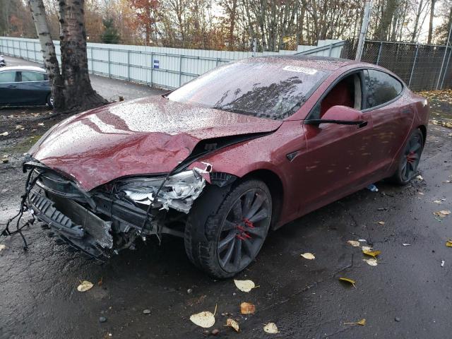 5YJSA1H16EFP52772 - 2014 TESLA MODEL S Բորդո լուսանկար 1