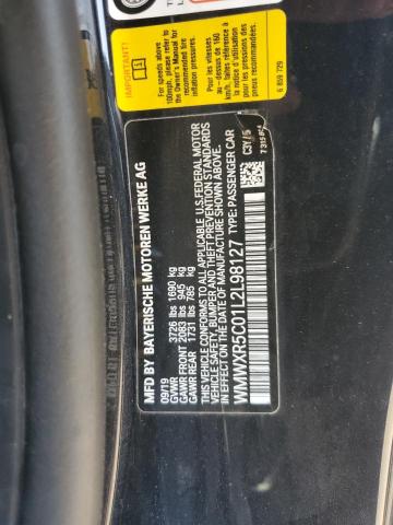 WMWXR5C01L2L98127 - 2020 MINI COOPER S BLUE photo 12