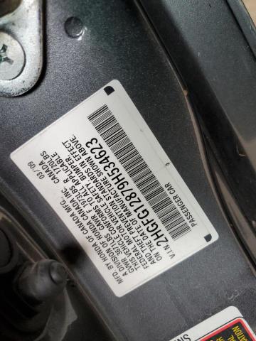 2HGFG12879H534623 - 2009 HONDA CIVIC EX გრაფიტი ფოტო 12