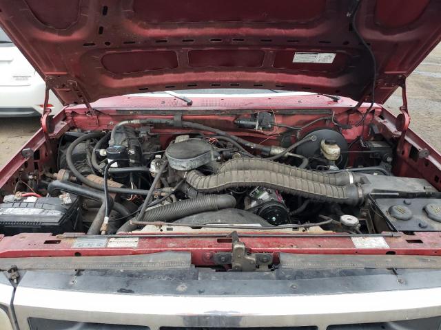 1FTEX15H9PKA76076 - 1993 FORD F150 RED photo 7