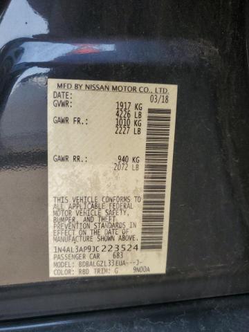 1N4AL3AP9JC223524 - 2018 NISSAN ALTIMA 2.5 灰色 照片 12