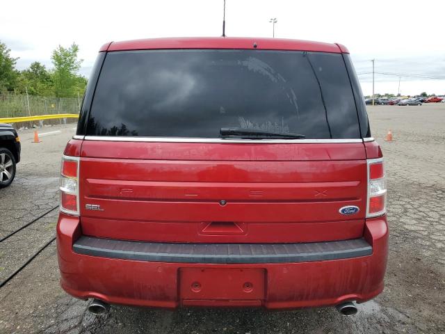 2FMGK5C86FBA20831 - 2015 FORD FLEX SEL RED photo 6