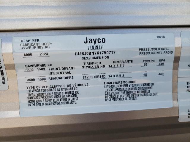 1UJBJ0BN7K17V0717 - 2019 JAYCO JAY FLIGHT WHITE photo 10