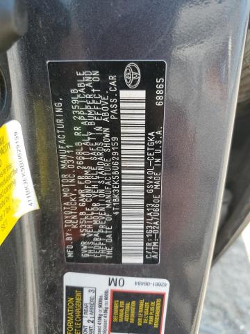 4T1BK3EK5BU629159 - 2011 TOYOTA CAMRY SE Մոխրագույն լուսանկար 12