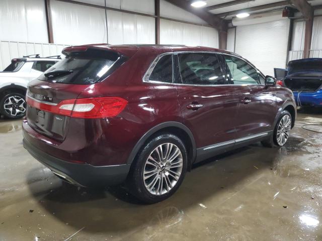 2LMPJ8LR9HBL47051 - 2017 LINCOLN MKX RESERVE ბურგუნდია ფოტო 3