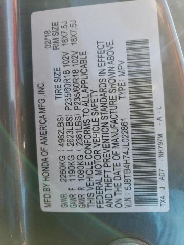 5J8TB4H74JL022861 - 2018 ACURA RDX ADVANCE Qara foto 13