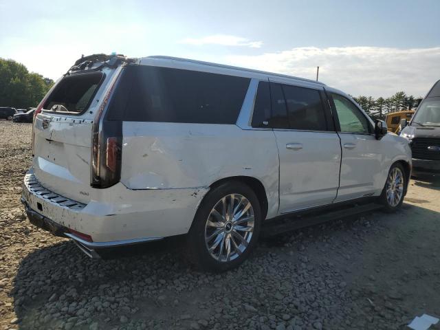 1GYS4LKLXMR193162 - 2021 CADILLAC ESCALADE ESV PREMIUM LUXURY WHITE photo 3