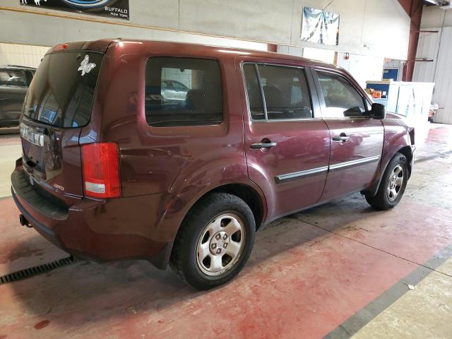 5FNYF4H20BB019215 - 2011 HONDA PILOT LX MAROON photo 3