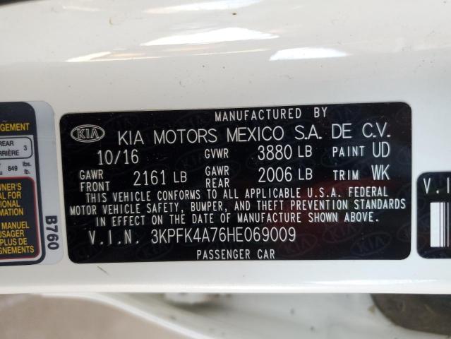 3KPFK4A76HE069009 - 2017 KIA FORTE LX WHITE photo 13