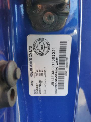 JN1AZ34E63T002021 - 2003 NISSAN 350Z COUPE BLUE photo 12