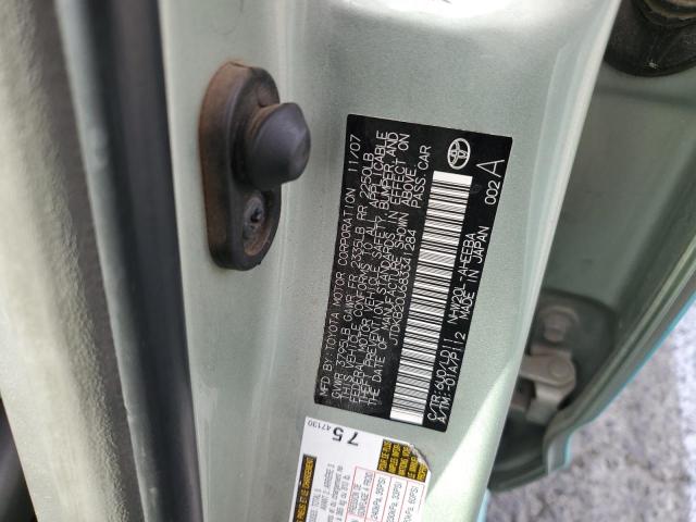 JTDKB20U683341284 - 2008 TOYOTA PRIUS GRAY photo 12