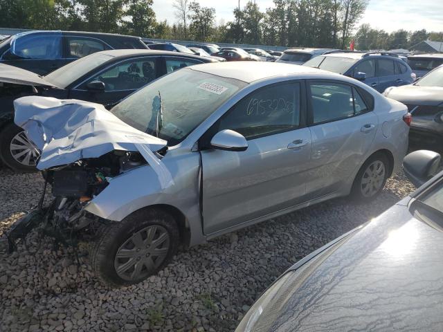 3KPA24AD9NE488693 - 2022 KIA RIO LX SILVER photo 1