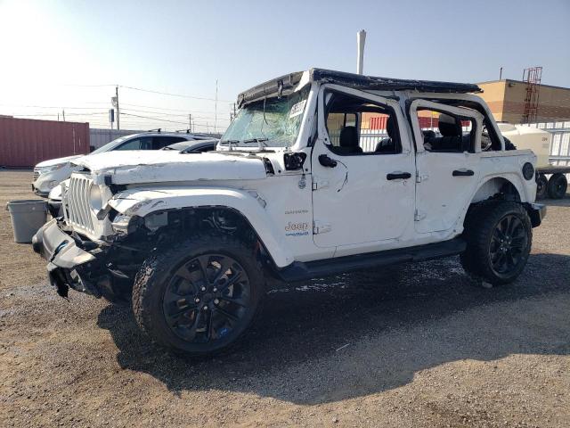 1C4JJXP69NW138368 - 2022 JEEP WRANGLER U SAHARA 4XE WHITE photo 1