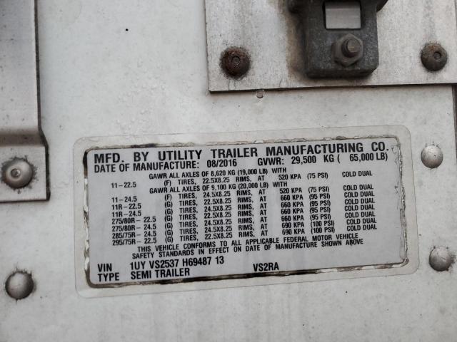 1UYVS2537H6948713 - 2017 UTILITY TRAILER Weiß Foto 10