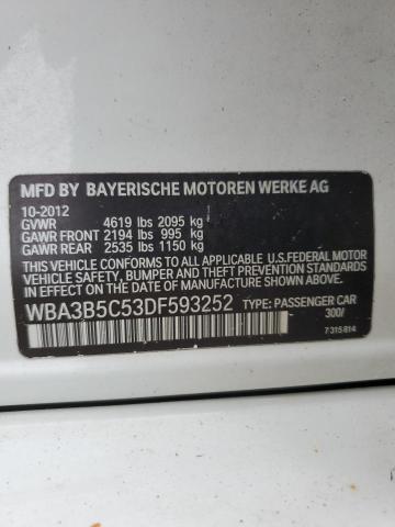 WBA3B5C53DF593252 - 2013 BMW 328 XI SULEV WHITE photo 12