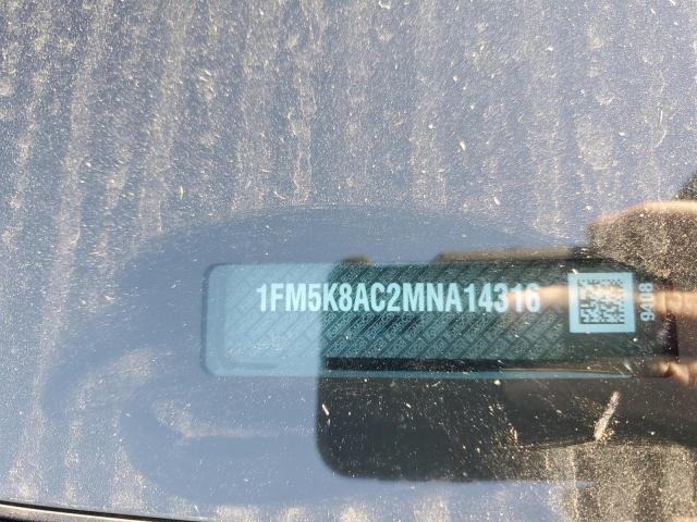 1FM5K8AC2MNA14316 - 2021 FORD EXPLORER POLICE INTERCEPTOR TWO TONE photo 12