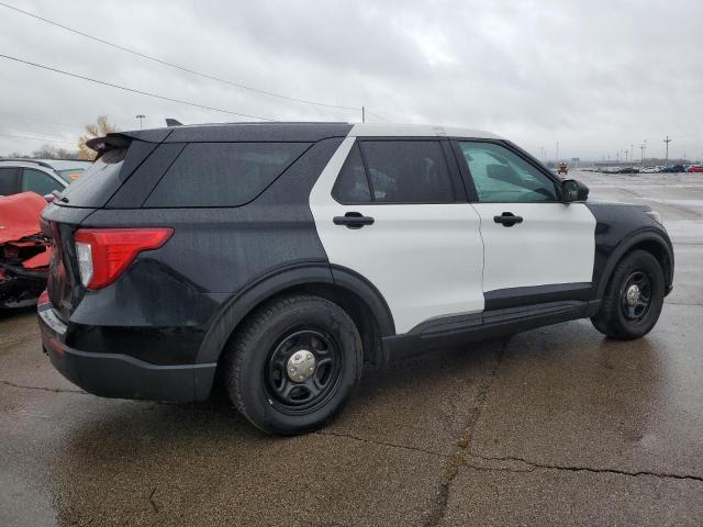 1FM5K8AC2MNA14316 - 2021 FORD EXPLORER POLICE INTERCEPTOR TWO TONE photo 3