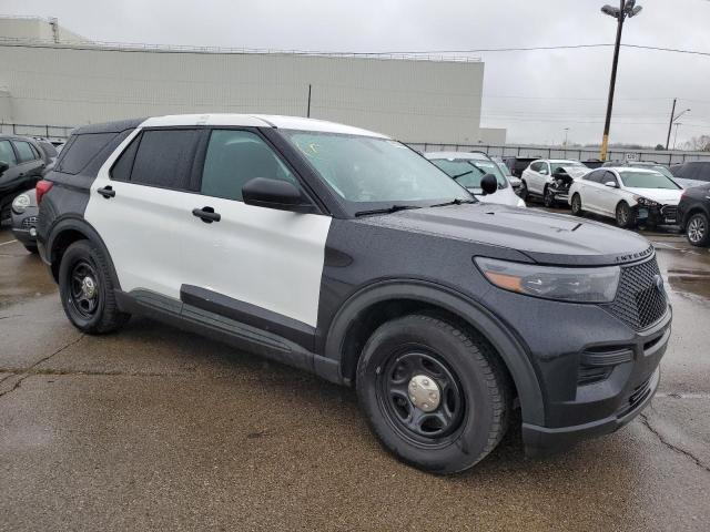 1FM5K8AC2MNA14316 - 2021 FORD EXPLORER POLICE INTERCEPTOR TWO TONE photo 4