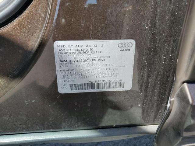 WA1LFAFP4CA106935 - 2012 AUDI Q5 PREMIUM PLUS BROWN photo 13