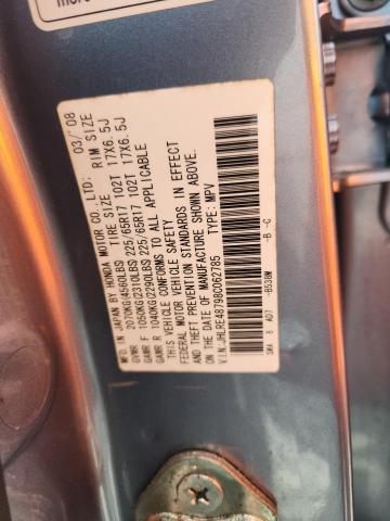 JHLRE48798C062785 - 2008 HONDA CR-V EXL Niebieski zdjęcie 14