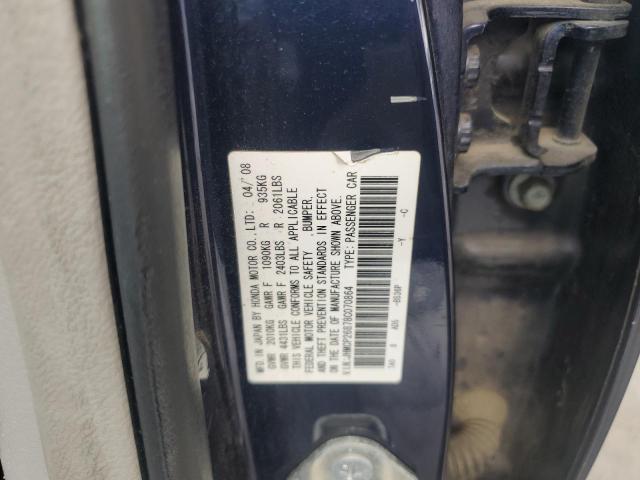 JHMCP26878C070864 - 2008 HONDA ACCORD EXL BLUE photo 12