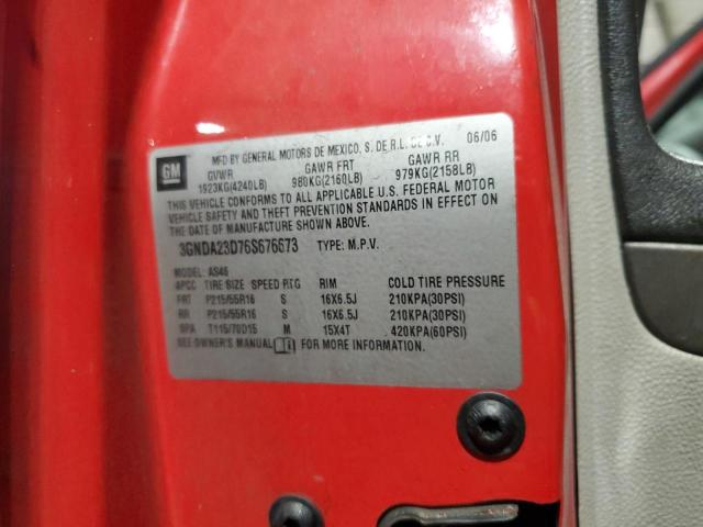 3GNDA23D76S676673 - 2006 CHEVROLET HHR LT 红色 照片 12