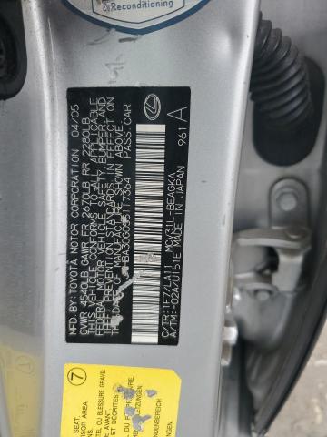 JTHBA30G055117364 - 2005 LEXUS ES 330 SILVER photo 12