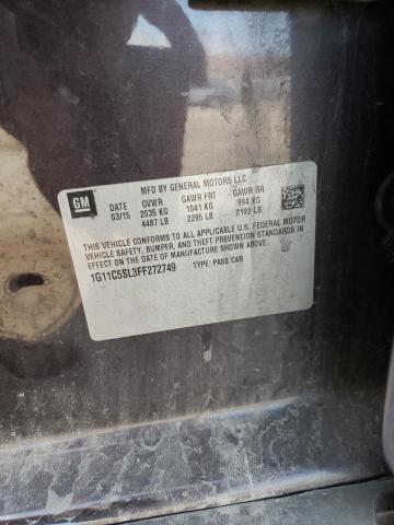 1G11C5SL3FF272749 - 2015 CHEVROLET MALIBU 1LT 灰色 照片 12
