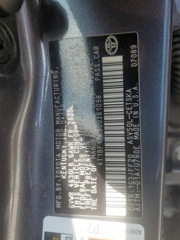 4T1BF1FK8DU261098 - 2013 TOYOTA CAMRY L GRAY photo 12