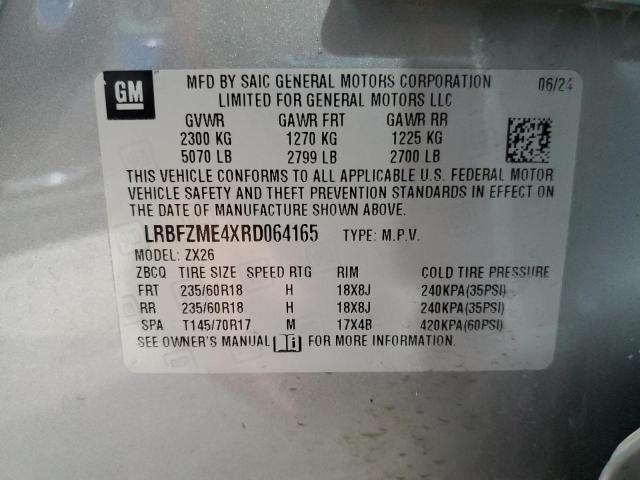 LRBFZME4XRD064165 - 2024 BUICK ENVISION PREFERRED ვერცხლისფერი ფოტო 13
