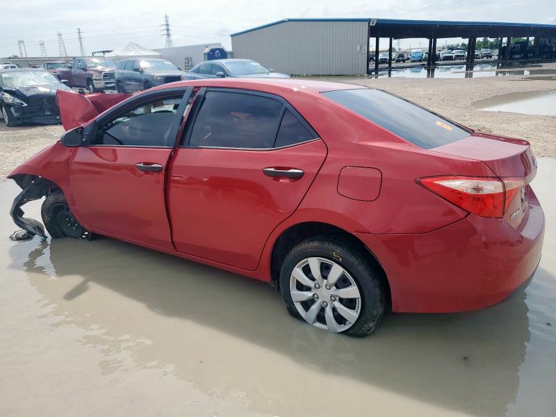 5YFBURHE1JP741394 - 2018 TOYOTA COROLLA L RED photo 2