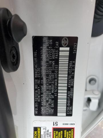 4T1C11AK8LU956593 - 2020 TOYOTA CAMRY LE თეთრი ფოტო 12