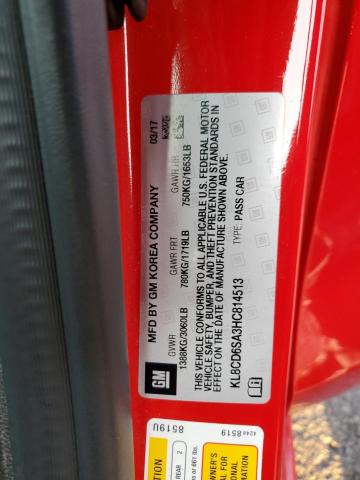 KL8CD6SA3HC814513 - 2017 CHEVROLET SPARK 1LT 红色 照片 12