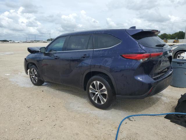 5TDGZRAH2NS553590 - 2022 TOYOTA HIGHLANDER XLE BLUE photo 2