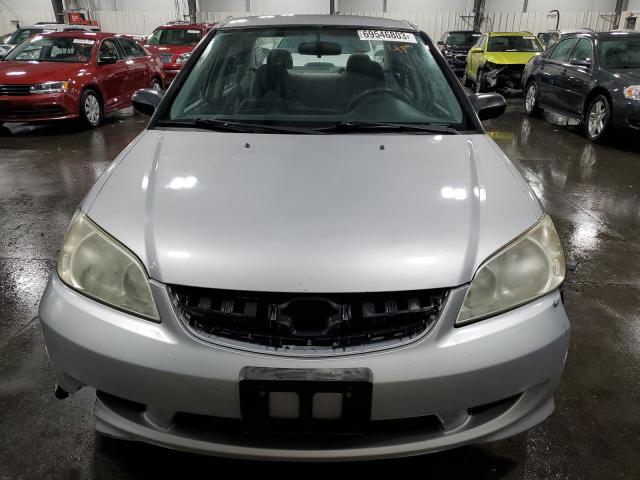 1HGES16375L007185 - 2005 HONDA CIVIC DX VP SILVER photo 5