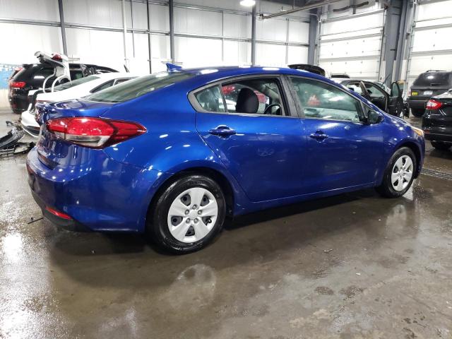 3KPFL4A78JE247036 - 2018 KIA FORTE LX BLUE photo 3