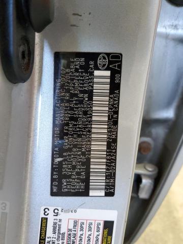 2T1BR32E38C919050 - 2008 TOYOTA COROLLA CE SILVER photo 12