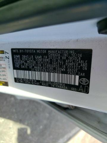 2T1KR32E67C642666 - 2007 TOYOTA COROLLA MA XR WHITE photo 12