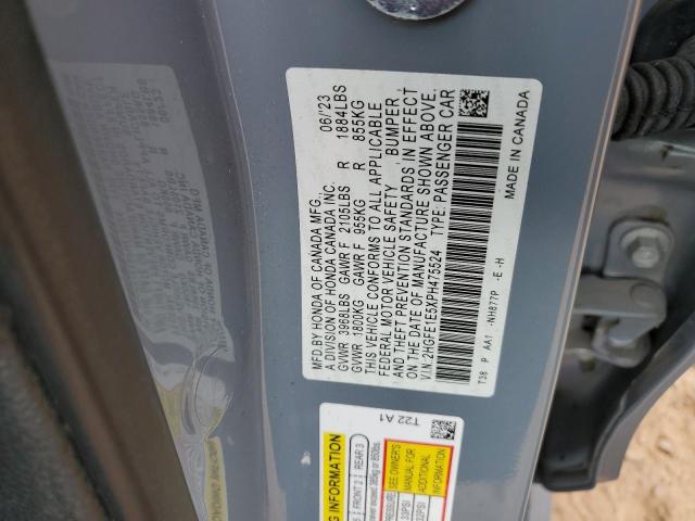 2HGFE1E5XPH475524 - 2023 HONDA CIVIC SI Մոխրագույն լուսանկար 13